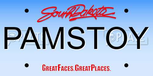 PAMSTOY South Dakota License Plate