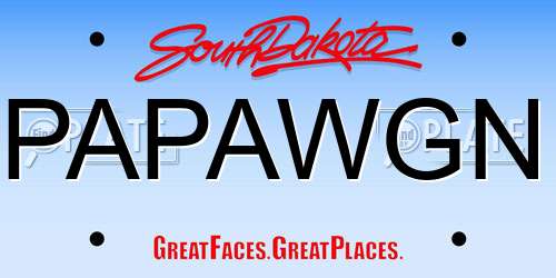 PAPAWGN South Dakota License Plate
