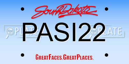PASI22 South Dakota License Plate