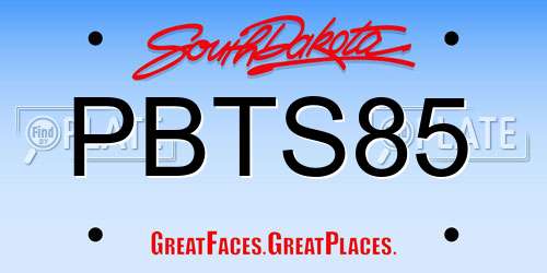 PBTS85 South Dakota License Plate