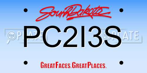 PC2I3S South Dakota License Plate
