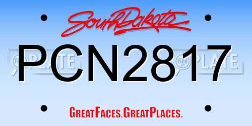 PCN2817 South Dakota License Plate