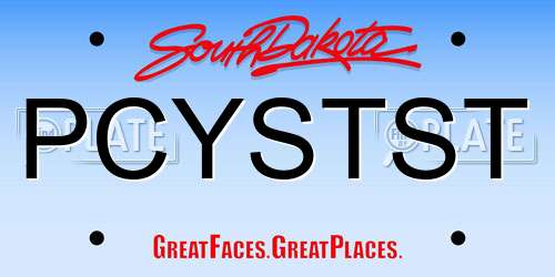 PCYSTST South Dakota License Plate