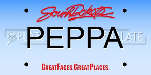 PEPPA South Dakota License Plate