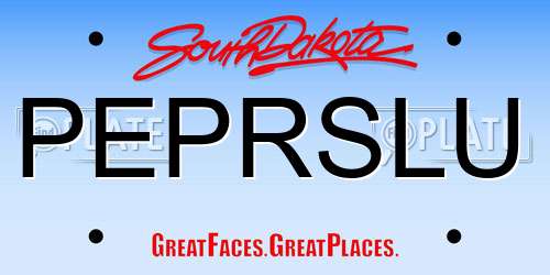 PEPRSLU South Dakota License Plate