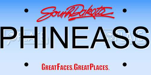 PHINEASS South Dakota License Plate
