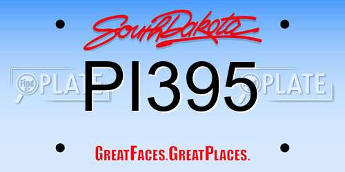 PI395 South Dakota License Plate