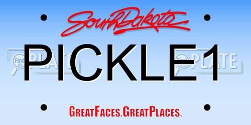 PICKLE1 South Dakota License Plate