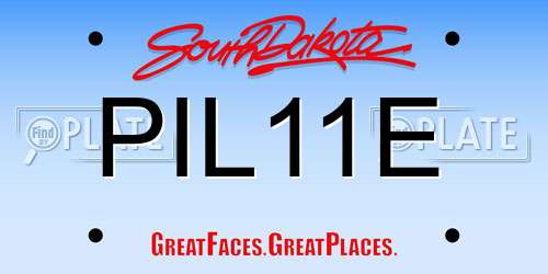 PIL11E South Dakota License Plate
