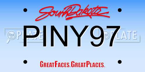 PINY97 South Dakota License Plate
