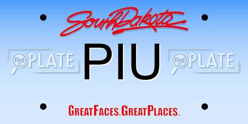 PIU South Dakota License Plate