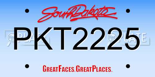 PKT2225 South Dakota License Plate