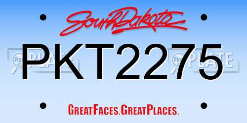 PKT2275 South Dakota License Plate
