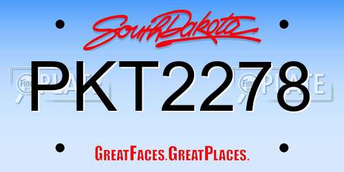 PKT2278 South Dakota License Plate