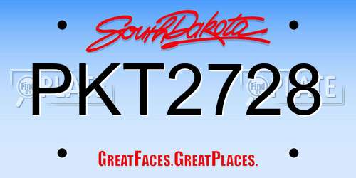 PKT2728 South Dakota License Plate