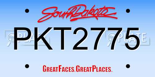PKT2775 South Dakota License Plate