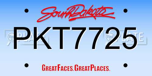 PKT7725 South Dakota License Plate