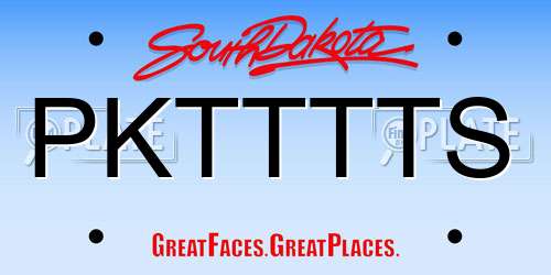PKTTTTS South Dakota License Plate