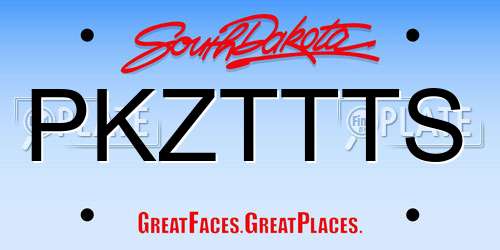 PKZTTTS South Dakota License Plate