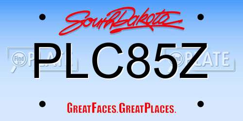 PLC85Z South Dakota License Plate