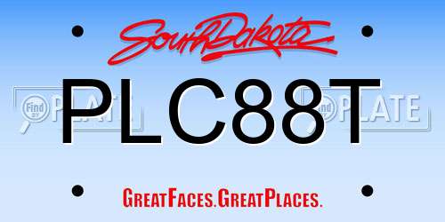 PLC88T South Dakota License Plate