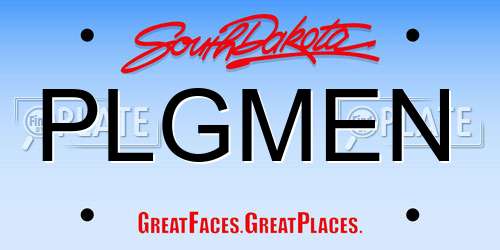 PLGMEN South Dakota License Plate