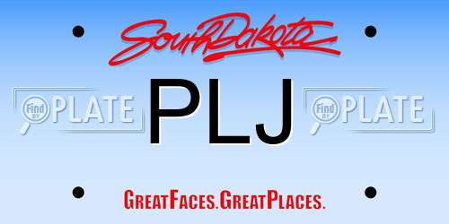 PLJ South Dakota License Plate