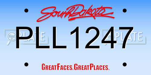 PLL1247 South Dakota License Plate