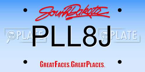 PLL8J South Dakota License Plate