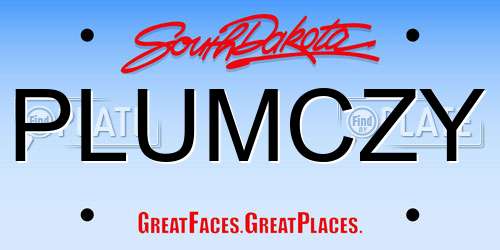 PLUMCZY South Dakota License Plate