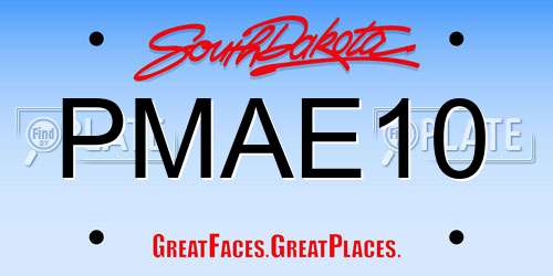 PMAE10 South Dakota License Plate