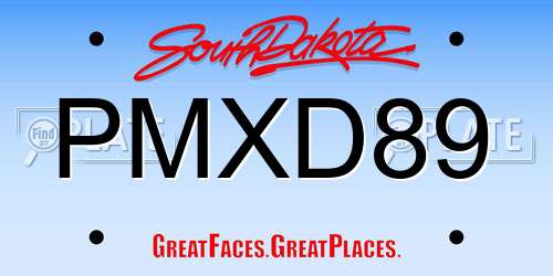 PMXD89 South Dakota License Plate