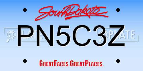 PN5C3Z South Dakota License Plate