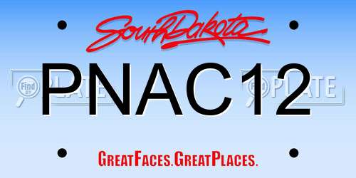 PNAC12 South Dakota License Plate