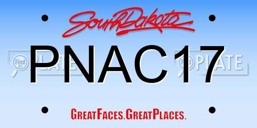 PNAC17 South Dakota License Plate