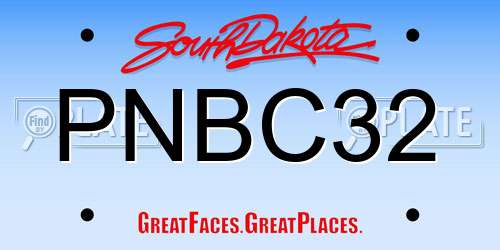 PNBC32 South Dakota License Plate