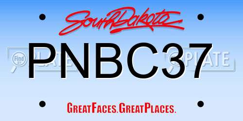 PNBC37 South Dakota License Plate