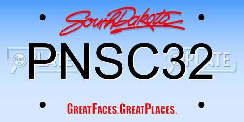 PNSC32 South Dakota License Plate