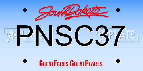 PNSC37 South Dakota License Plate