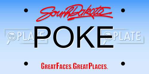 POKE South Dakota License Plate