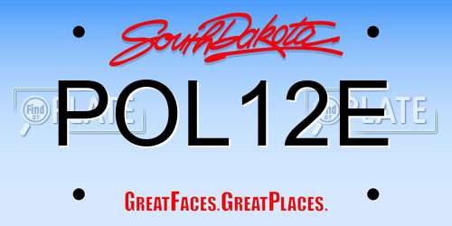 POL12E South Dakota License Plate