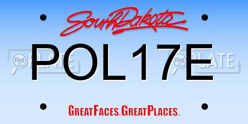 POL17E South Dakota License Plate