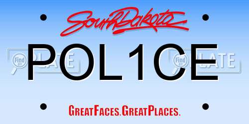 POL1CE South Dakota License Plate