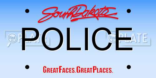 POLICE South Dakota License Plate