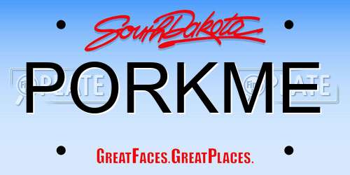 PORKME South Dakota License Plate