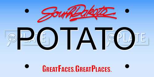 POTATO South Dakota License Plate