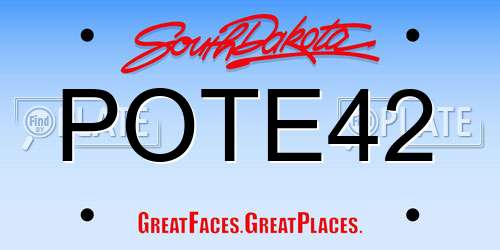 POTE42 South Dakota License Plate