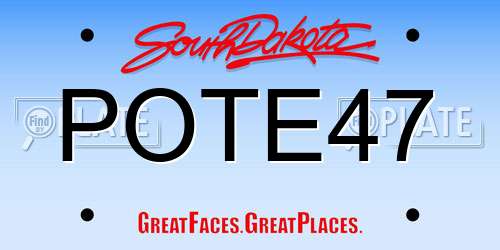 POTE47 South Dakota License Plate