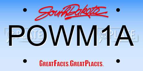 POWM1A South Dakota License Plate