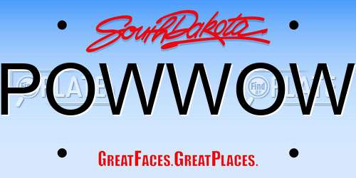 POWWOW South Dakota License Plate